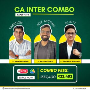 CA Intermediate Combo Advanced Accounting & Taxation & Audit (Jan'27/May'27/Sep'27)