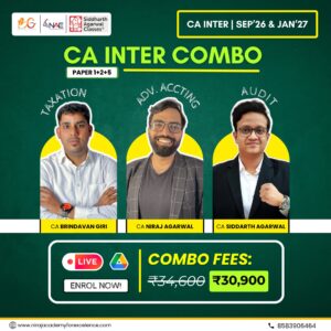 CA Intermediate  Combo Advanced Accounting & Taxation & Audit (Jan'26 / May'26)