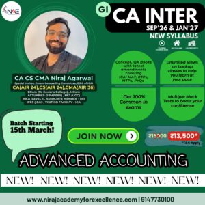 CA Inter Advance Accounting (Sep'26 & Jan'27)