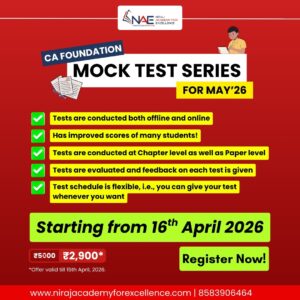 CA Foundation Mock Test Series May'26