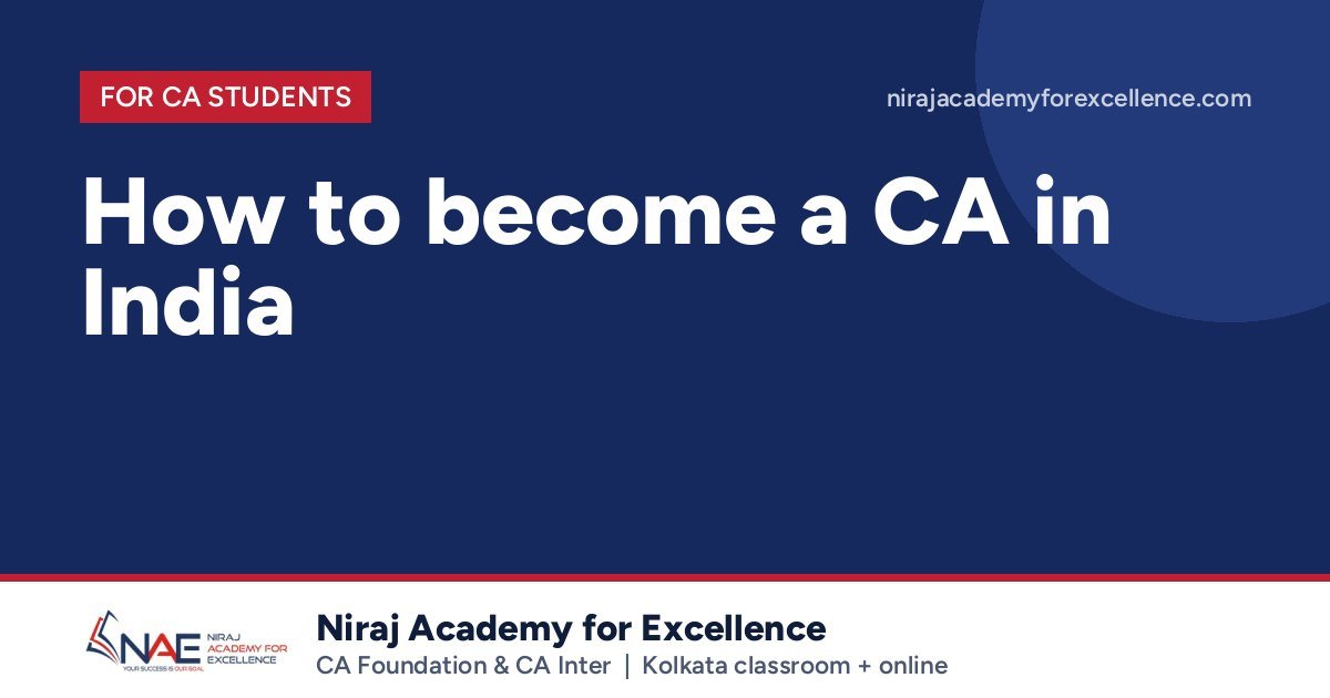 How to become a CA in India