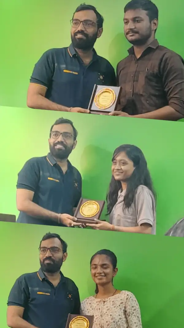 Niraj Sir felicitating students